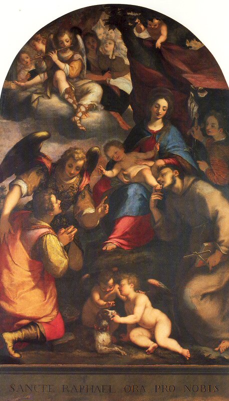 Paggi, Giovanni Battista Madonna and Child with Saints and the Archangel Raphael